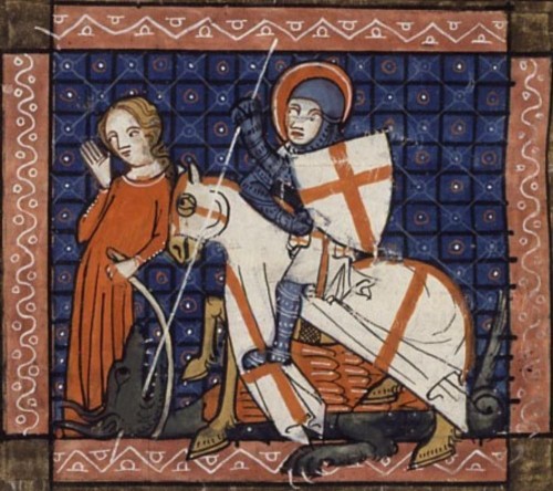 AnonymousUnknown author [Public domain], <a href="https://commons.wikimedia.org/wiki/File:St_George_BNF_Fr_241_101v.jpg"  target="_blank">via Wikimedia Commons</a>
