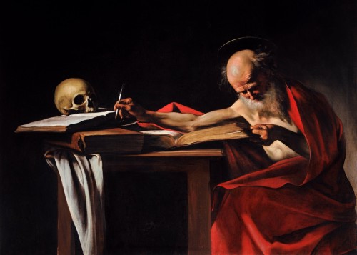 Caravaggio [Public domain], <a href="https://commons.wikimedia.org/wiki/File:Saint_Jerome_Writing-Caravaggio_(1605-6).jpg"  target="_blank">via Wikimedia Commons</a>
