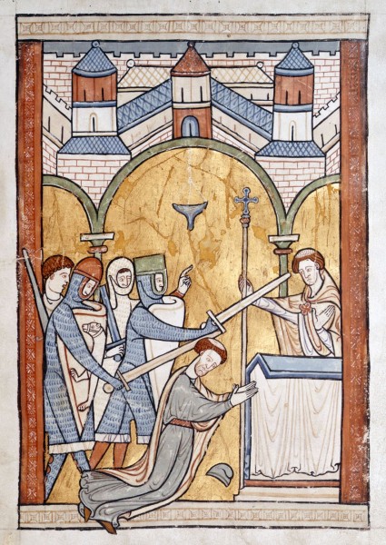 See page for author [Public domain], <a href="https://commons.wikimedia.org/wiki/File:Thomas_Becket_Murder.JPG" target="_blank">via Wikimedia Commons</a>