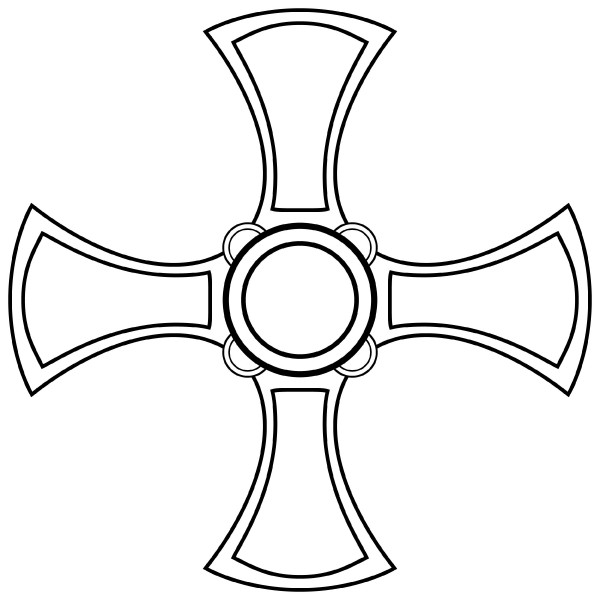 Saint Cuthbert was a monk, bishop and hermit. After his death he became the most important medieval Saint of Northern England, with a cult centred on his tomb at Durham Cathedral. Cuthbert is regarded as the patron Saint of Northumbria. 

<a href="https://commons.wikimedia.org/wiki/File:Pectoral_Cross_of_St_Cuthbert.svg" title="via Wikimedia Commons" target="_blank">AlexD</a> [<a href="https://creativecommons.org/licenses/by-sa/3.0" target="_blank">CC BY-SA</a>]