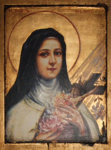 Painting of the Holy Thérèse of Lisieux in the church in Fontanella in the "Grossen Walsertal" (valley) in Vorarlberg, Austria.

<a href="https://commons.wikimedia.org/wiki/File:Fontanella-Kirche-Innen-Bild-01a.jpg" title="via Wikimedia Commons" target="_blank">Asurnipal</a> / <a href="https://creativecommons.org/licenses/by-sa/4.0" target="_blank">CC BY-SA</a>